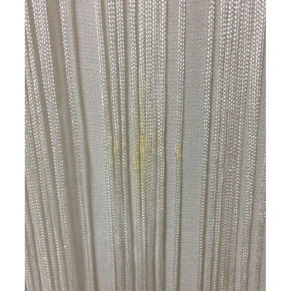 San Joy White Blouse With Fringes For Women Size M - Picture 6 of 8